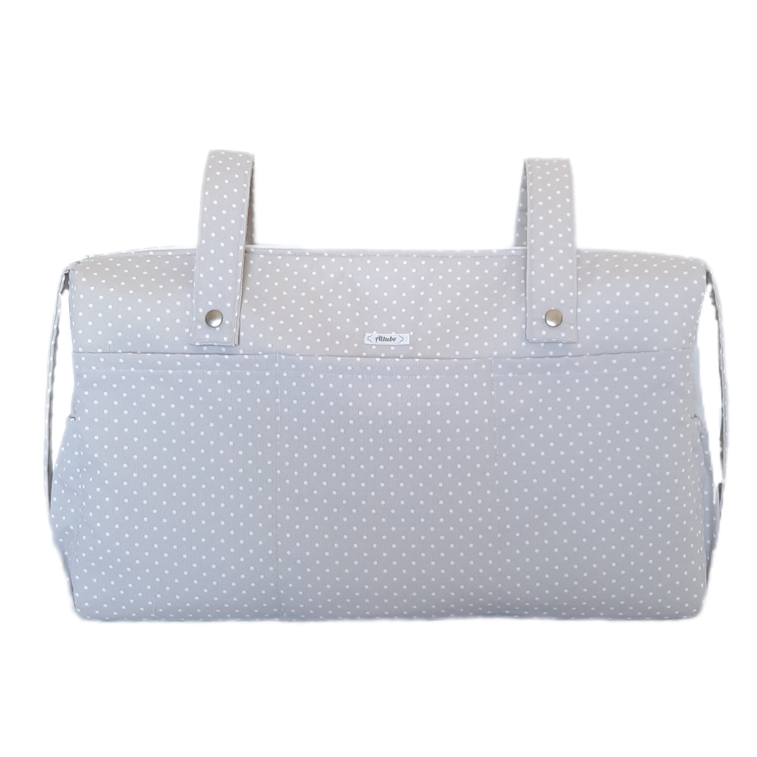 bolso panera gemelar gris lunar blanco